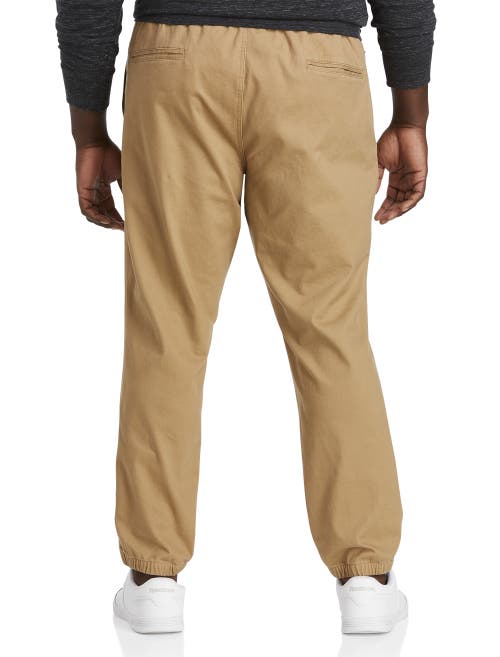 Shop True Nation By Dxl Twill Joggers In Khaki