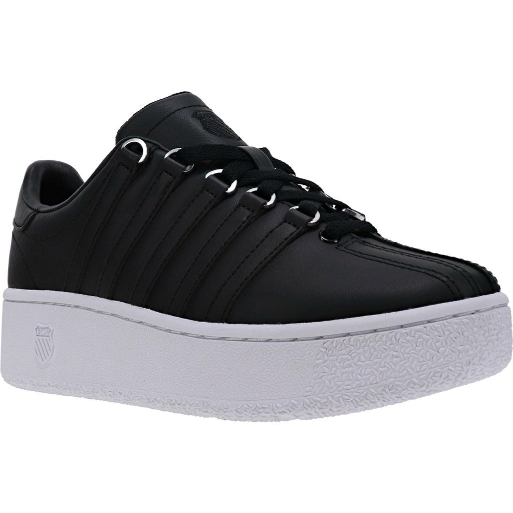 Shop K-swiss Classic Vn Platform Sneaker In Black/whit