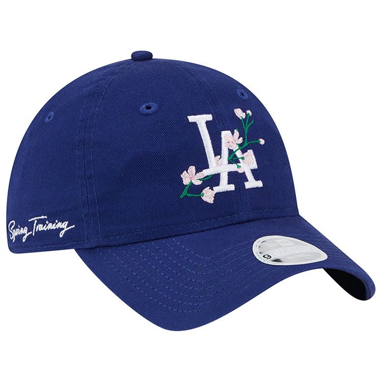 NEW ERA NEW ERA ROYAL LOS ANGELES DODGERS LOGO BLOSSOM SPRING TRAINING 9TWENTY ADJUSTABLE HAT