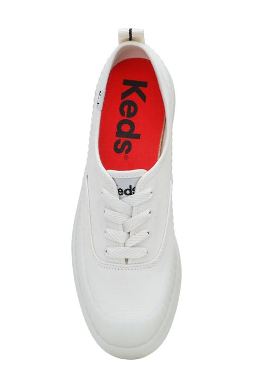 Keds Women's The Platform Lug Weatherized Splash Canvas Canvas Sneakers In White