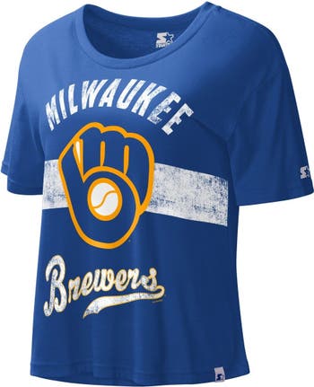 Men's Milwaukee Brewers Nike Royal Cooperstown Collection Logo T-Shirt