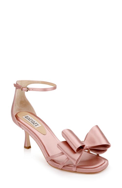 Shop Badgley Mischka Collection Alysha Ankle Strap Sandal In Blush Satin