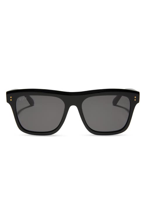 Diff Sammy 54mm Polarized Square Sunglasses In Black