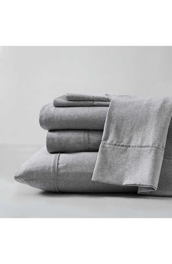 Kenneth Cole New York Solid Cationic Brushed Sheet Set In Dark Grey