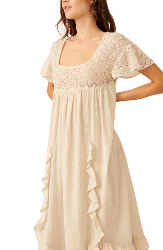 Shop Free People Bring The Romance Handkerchief Hem Maxi Dress In Harbor Fog