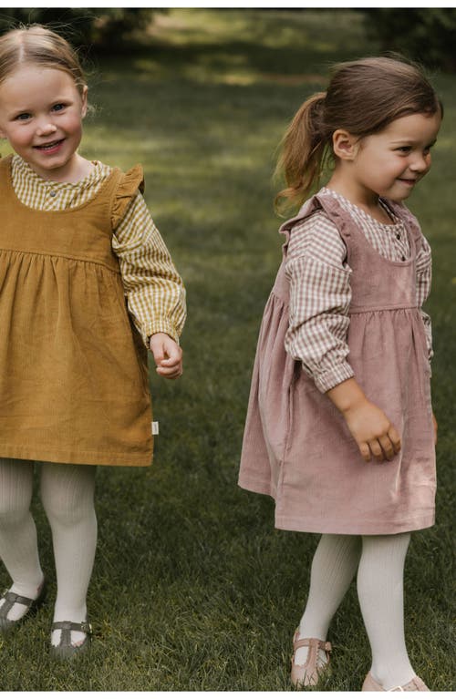 Pehr Organic Cotton Corduroy Pinafore Dress In Ochre