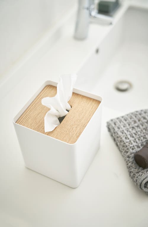 Yamazaki Square Tissue Box Case In Ash