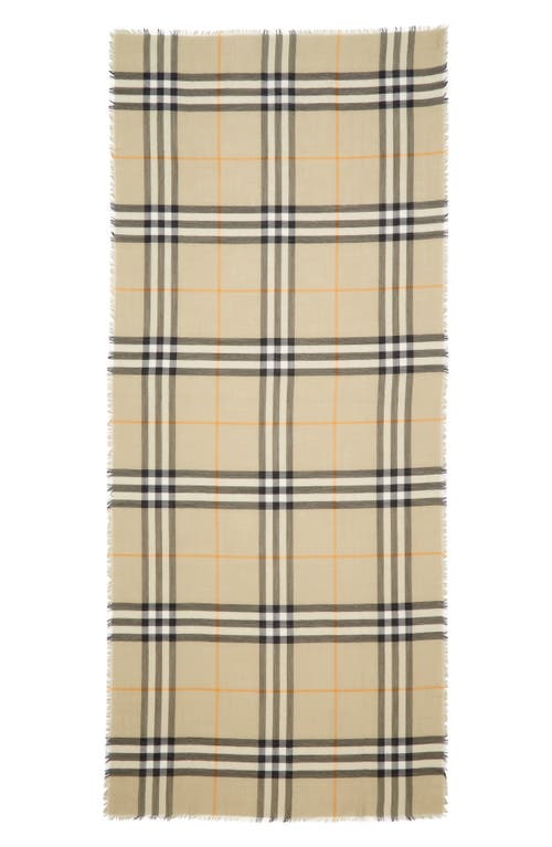 burberry Giant Check Wool Scarf in Light Sage at Nordstrom