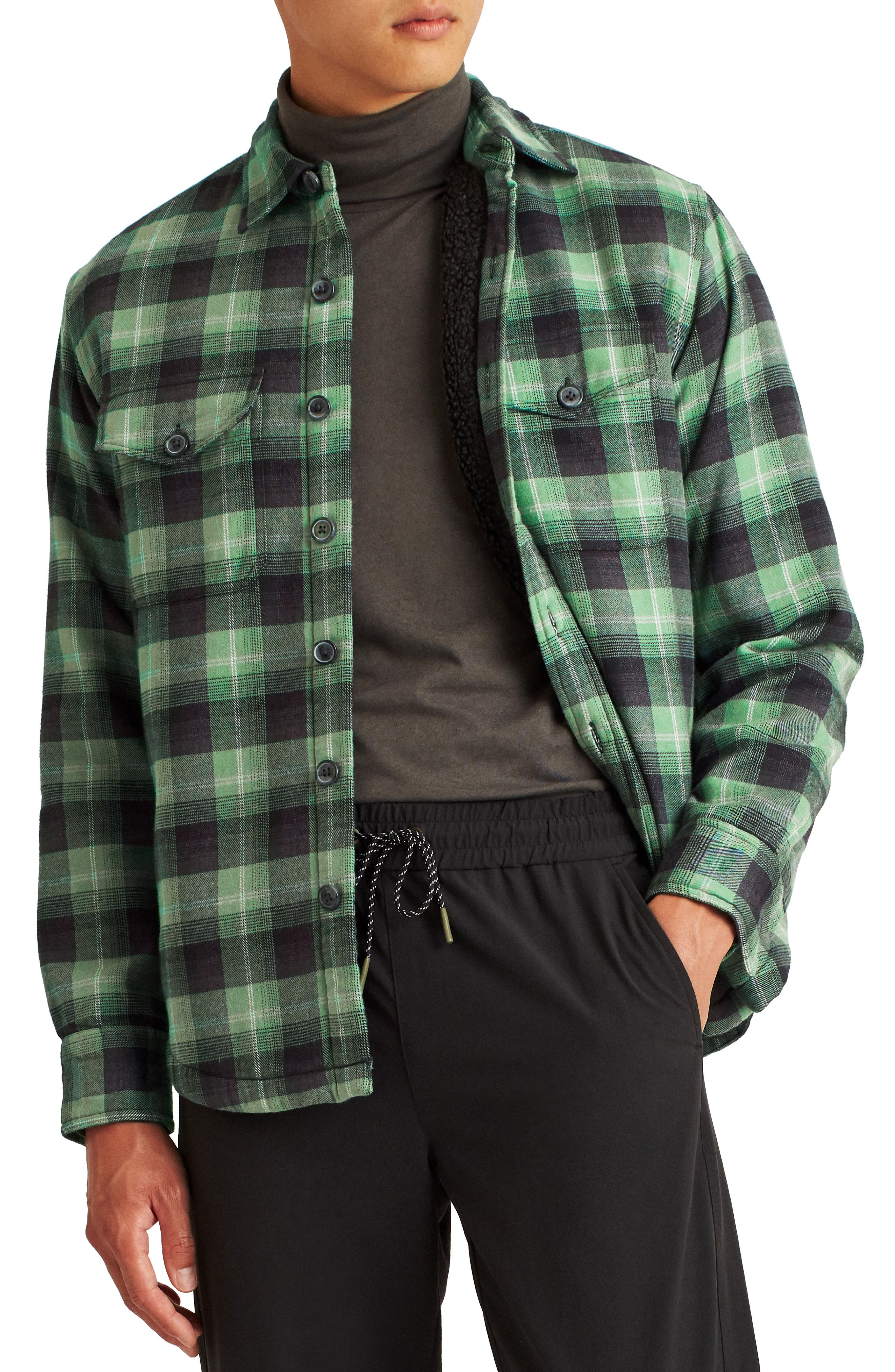 fleece lined flannel button up