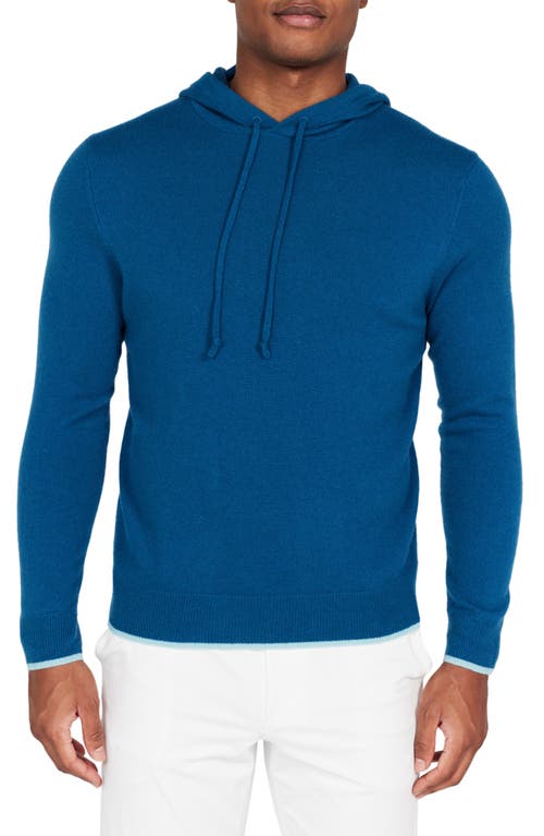Quincy Cashmere Golf Hoodie in Sea