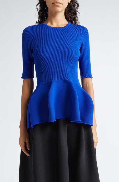 Shop Cfcl Pottery Rib Peplum Top In Blue