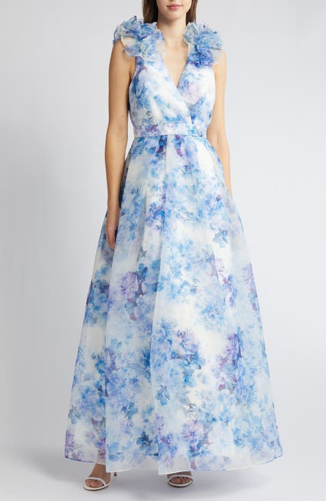 Ruffle Floral Gown