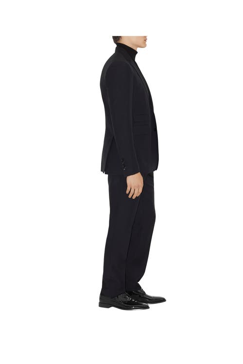 Burberry Wool Mohair Tailored Jacket In Navy