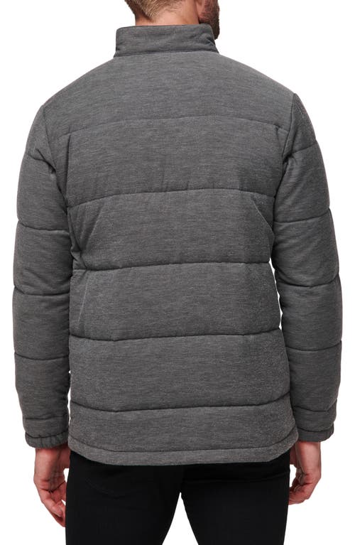 Travismathew Climate Drop Quilted Jacket In Heather Black