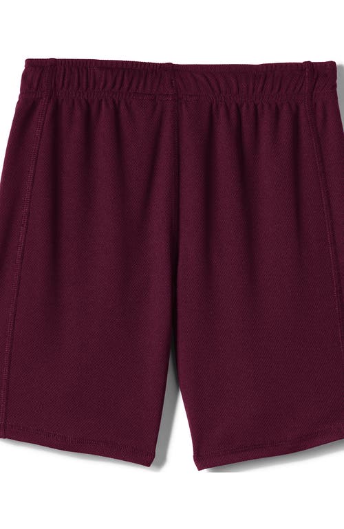 Shop Lands' End School Uniform Girls Mesh Gym Shorts In Burgundy