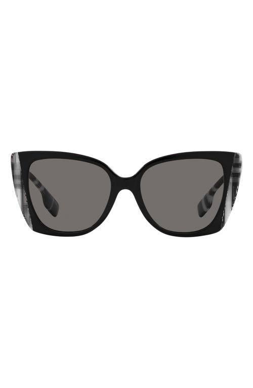 burberry Meryl 54mm Polarized Cat Eye Sunglasses in Dark Grey at Nordstrom