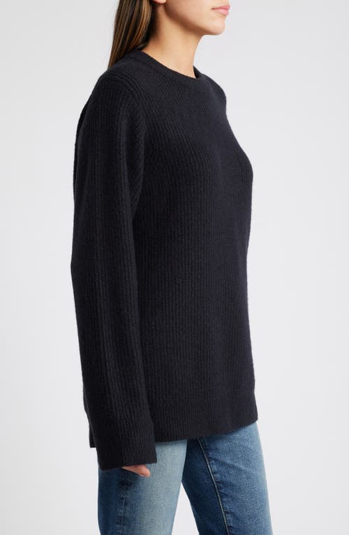 Shop Treasure & Bond Rib Crewneck Sweater In Black