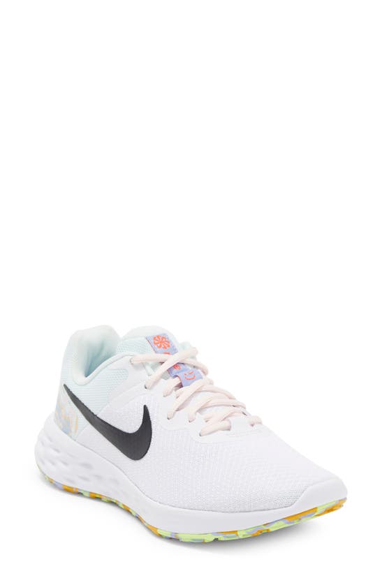 Nike Revolution 6 Running Shoe In White/ Smoke Grey/ Thistle