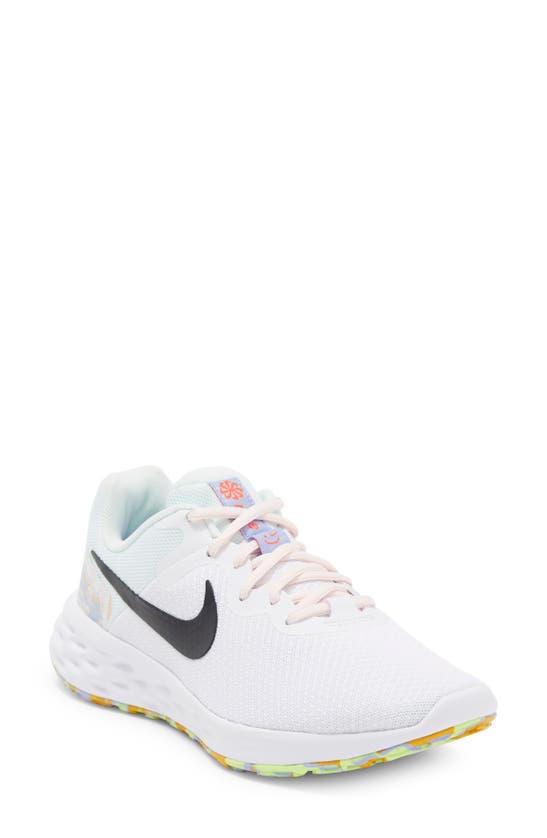 Nike Revolution 6 Running Shoe In White/ Smoke Grey/ Thistle