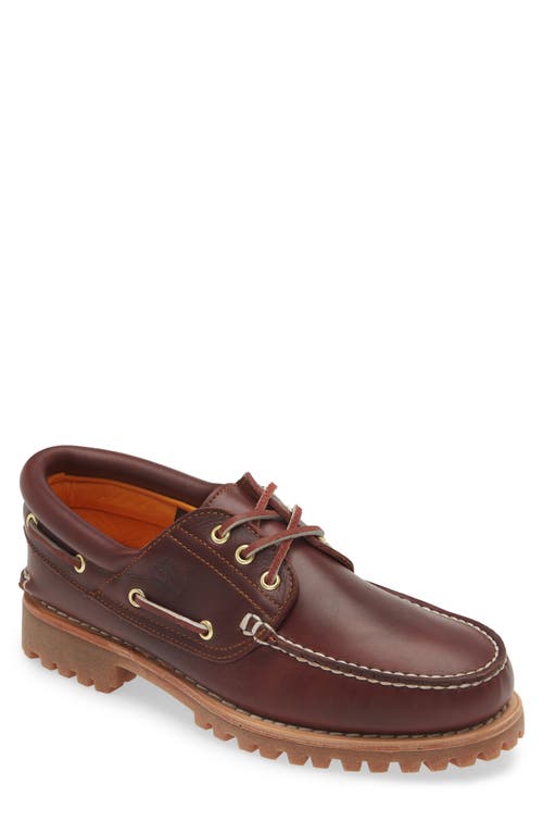 Timberland Boat Moccasin Authentic Lug Sole In Burgundy