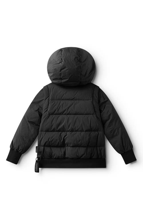 Shop Nununu Kids' All You Need Detachable Sleeves Down Jacket In Black