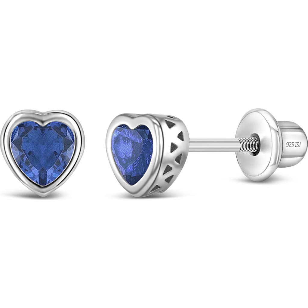 Shop In Season Jewelry Cubic Zirconia Birthstone Heart Earrings In September