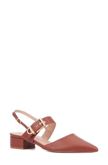 New York And Company Rea Slingback Pump In Cognac