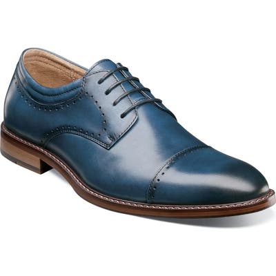 Stacy Adams Flemming Cap Toe Derby, Blue