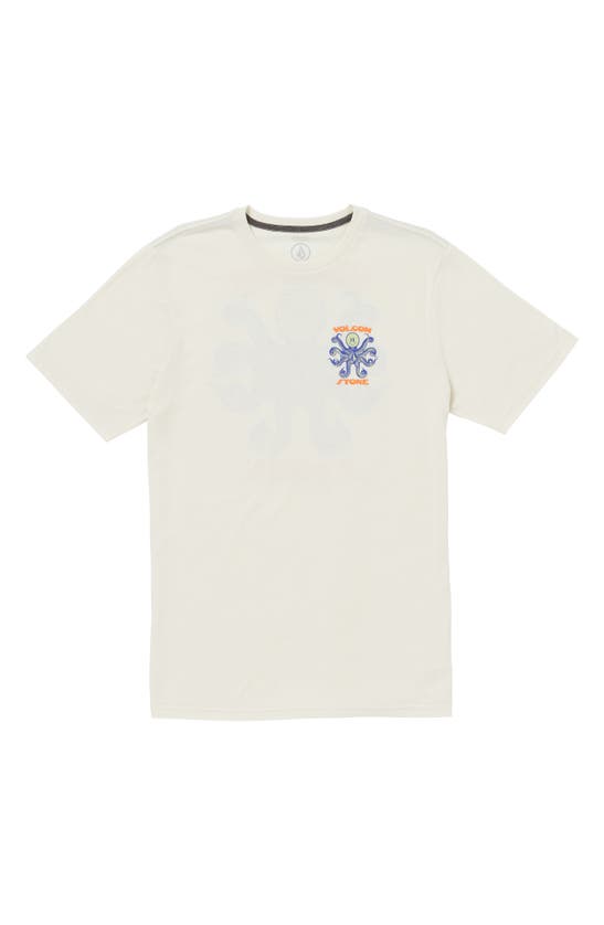 Shop Volcom Octoparty Graphic T-shirt In Off White