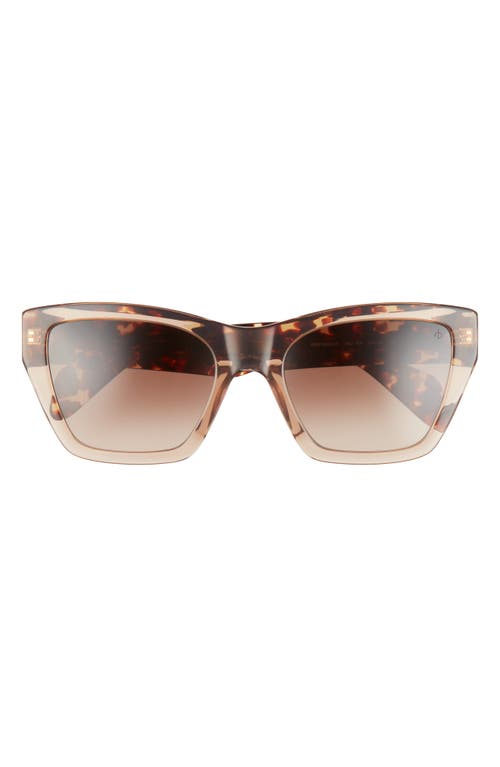 Rag & Bone 54mm Gradient Rectangle Sunglasses In Brown