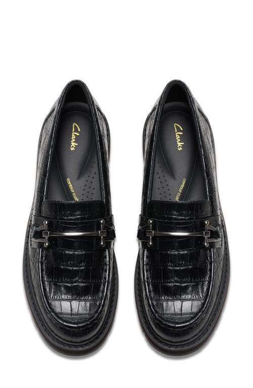 Clarksr Clarks(r) Orianna Bit Platform Loafer In Black Croc