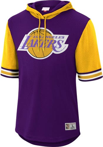 Men's Los Angeles Lakers Mitchell & Ness Black Hardwood Classics Champs  City Pullover Hoodie