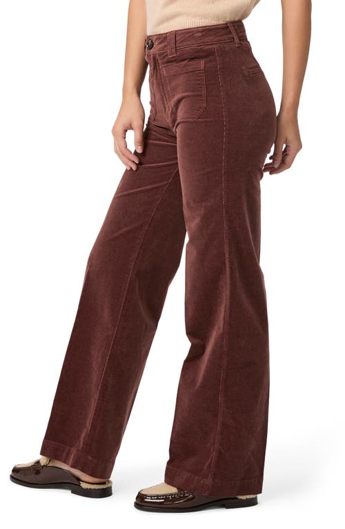 Shop Paige Sasha Corduroy High Waist Straight Leg Pants In Landslide