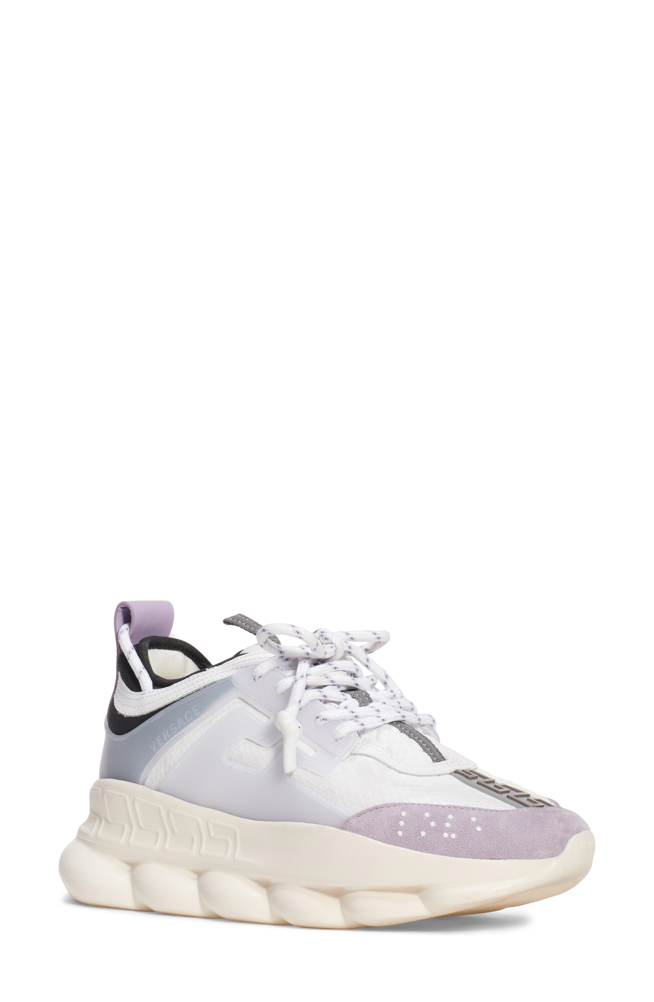 purple versace shoes