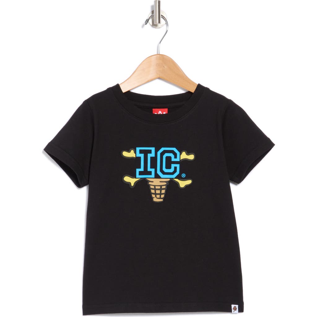Icecream Kids' Cone Graphic Print T-shirt In Black