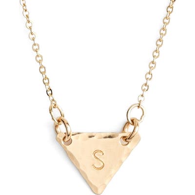 Nashelle 14K-Gold Fill Initial Triangle Necklace