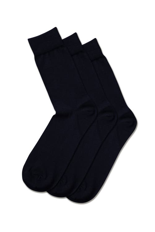 Shop Charles Tyrwhitt Cotton Rich 3 Pack Socks In Navy