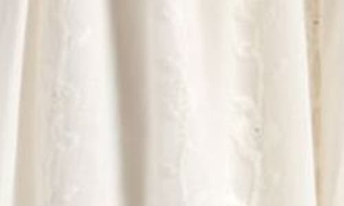 House Of Cb Augustine Embroidered Cotton Midi Skirt In Cloud Dancer