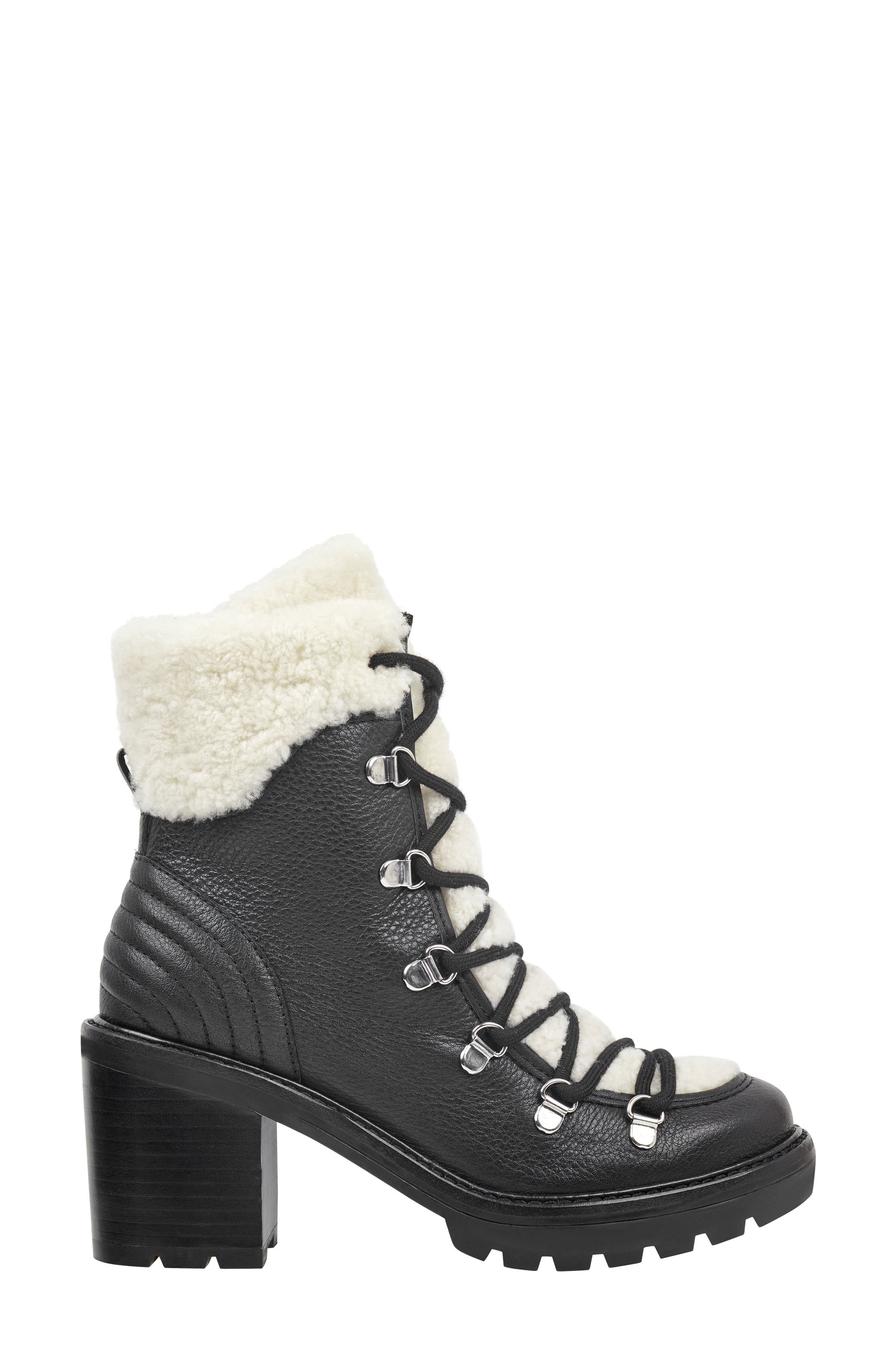 daven genuine shearling lace up boot