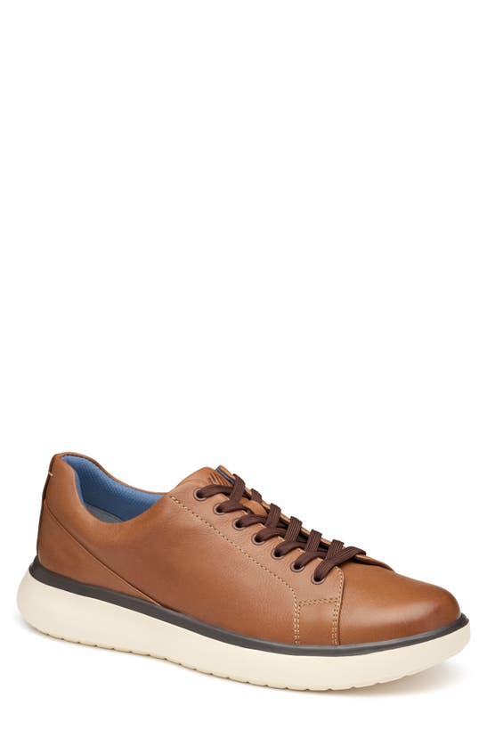 Shop Johnston & Murphy Oasis Lace-to-toe Sneaker In Tan Full Grain