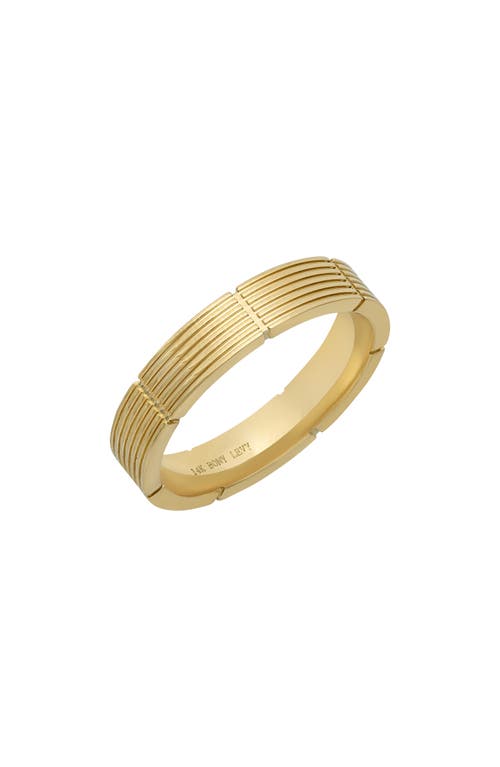 Bony Levy Men's 14K Gold Textured Band Yellow at Nordstrom,