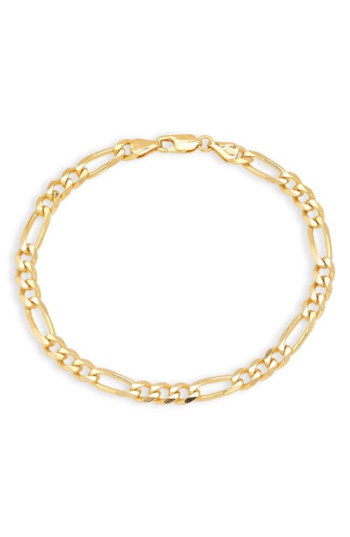 Men's Figaro Chain Bracelet in Gold
