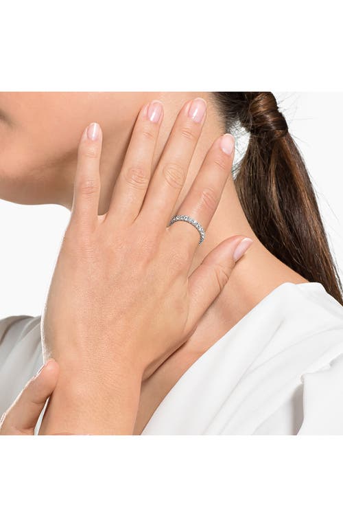 Swarovski Women's Vittore Xl Rhodium-plated & Cubic Zirconia Ring In Silver/clear Crystal
