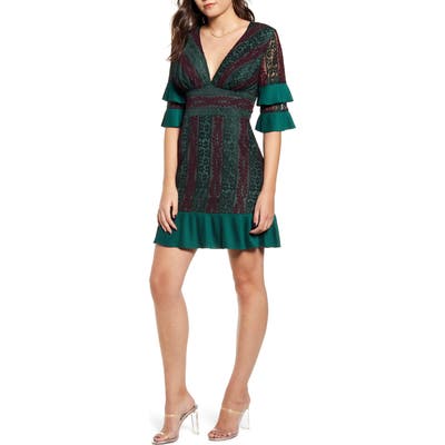 Endless Rose Lace Minidress, Green