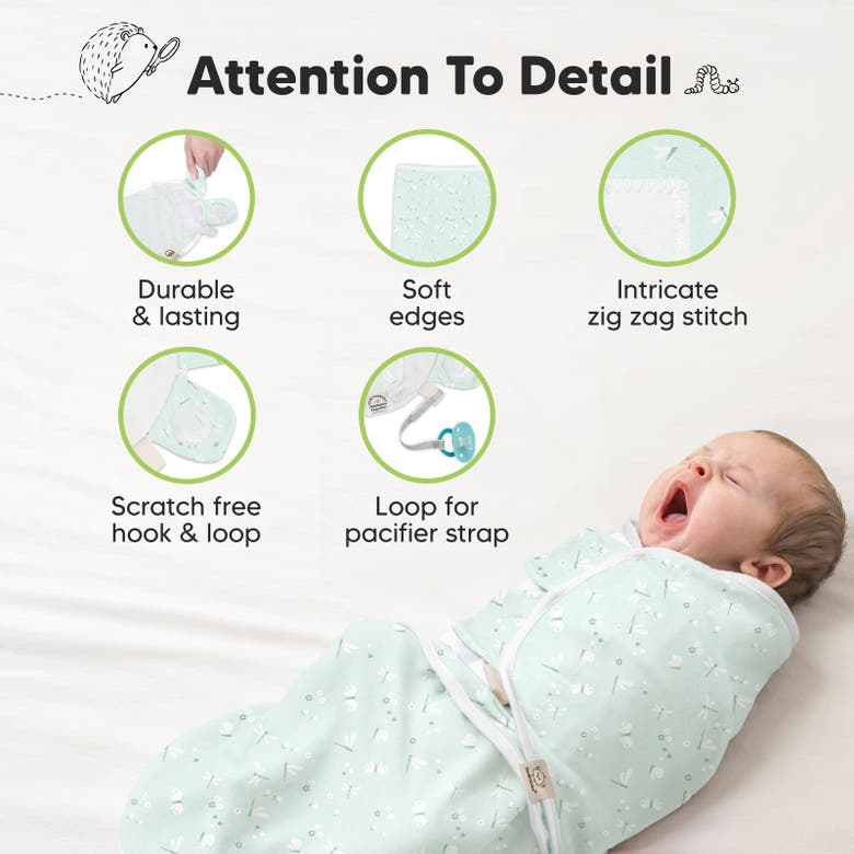 Shop Keababies 3-pack Soothe Swaddle Wraps In Garden