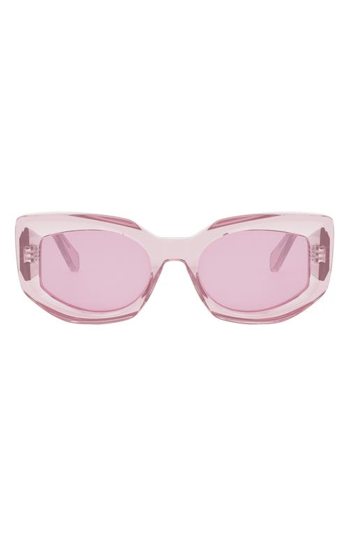 Shop Celine Butterfly 54mm Sunglasses In Shiny Pink/violet