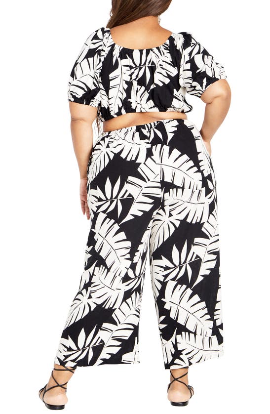 Shop City Chic Palma Floral Print Wide Leg Jumpsuit