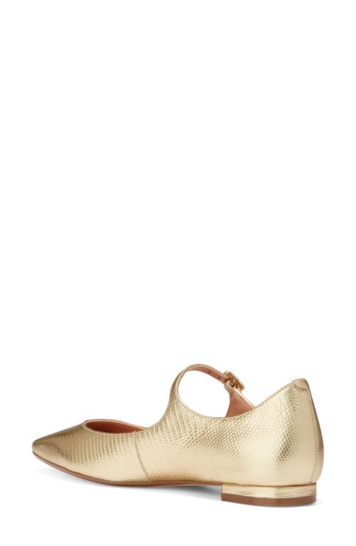 Shop Cole Haan Bridge Mary Jane Ballet Flat In Gold Lizar