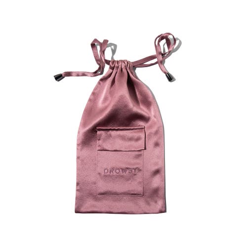 Shop Drowsy Sleep Co . Silk  Carry Pouch In Damask Rose