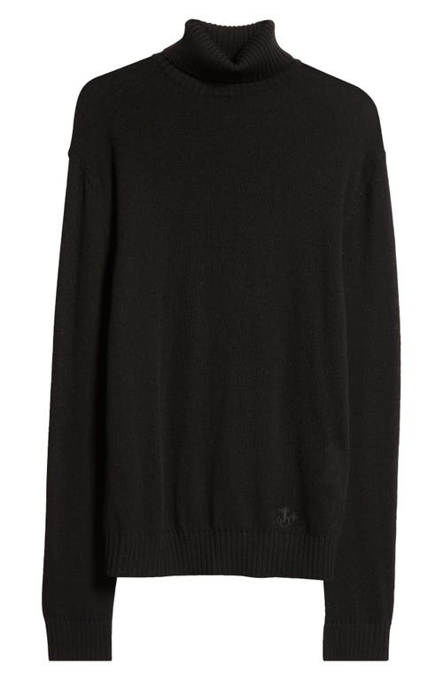 Jil Sander Wool Turtleneck Sweater In Black